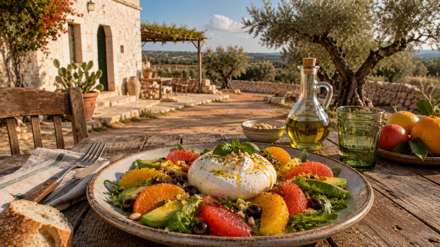 Burrata aux agrumes
